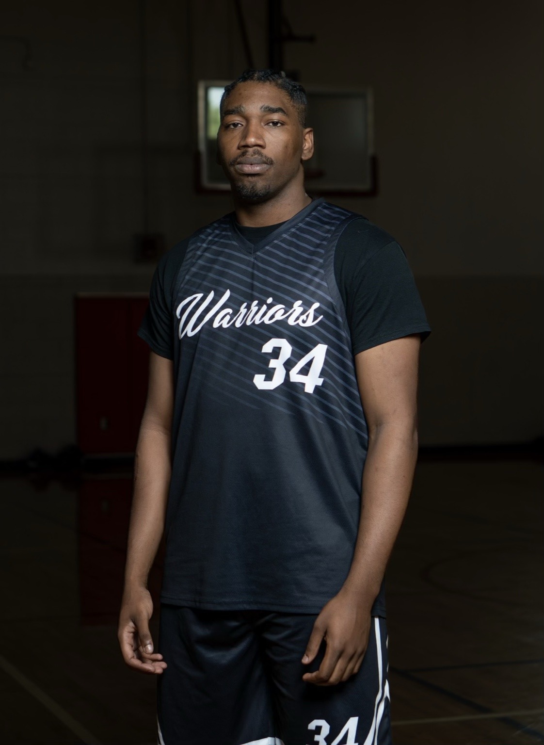 Terrence McNeil wearing his number 34 Colorado Warriors uniform